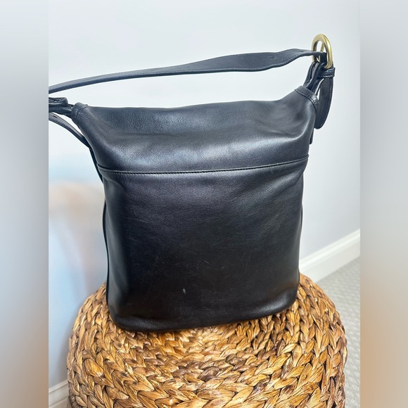 Vintage Coach Whitney 4115 black brass shoulder crossbody pre 1994 leather - Picture 5 of 16